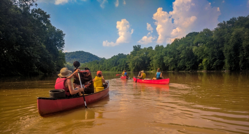 canoeing trip for teens